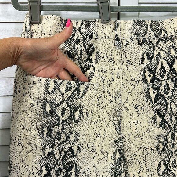 Zara Jeans Size 12 Snake Skin Print Straight Leg NWOT - Picture 9 of 13